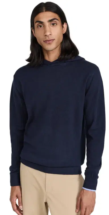 Greyson Koko Cashmere Blend Hoodie Sweater Maltese Blue | Thumbnail 1 Greyson Koko Cashmere Blend Hoodie Sweater Maltese Blue | Thumbnail 1