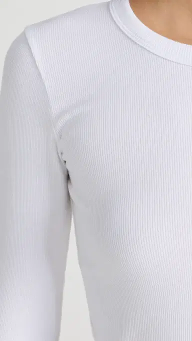 Leset Kelly lim Fit Long Sleeve Top White | Thumbnail 6 Leset Kelly lim Fit Long Sleeve Top White | Thumbnail 6