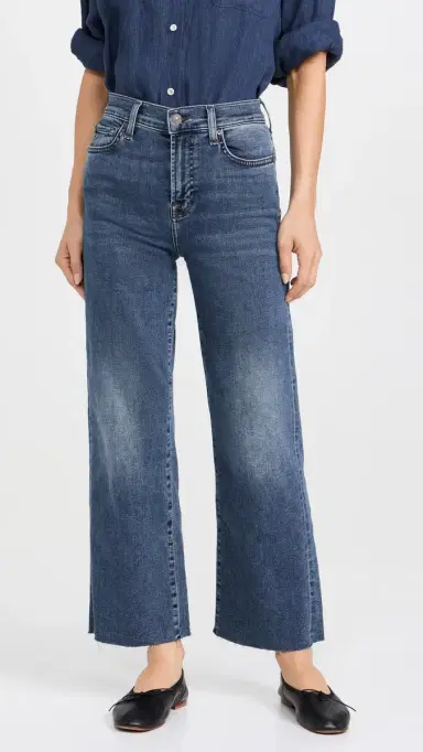 7 For All Mankind Cropped Alexa Jeans with Raw Cut Hem | Thumbnail 2 7 For All Mankind Cropped Alexa Jeans with Raw Cut Hem | Thumbnail 2
