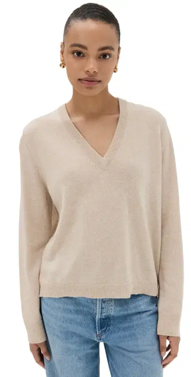 Jenni Kayne Flynn Cashmere Sweater Oatmeal | Thumbnail 1 Jenni Kayne Flynn Cashmere Sweater Oatmeal | Thumbnail 1