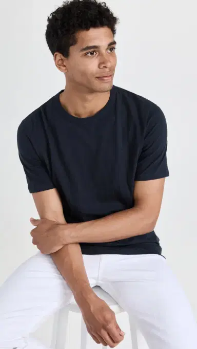 Theory Essential Cosmos Slub Cotton Tee Eclipse S | Thumbnail 2 Theory Essential Cosmos Slub Cotton Tee Eclipse S | Thumbnail 2