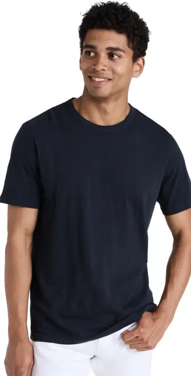 Theory Essential Cosmos Slub Cotton Tee Eclipse S | Thumbnail 1 Theory Essential Cosmos Slub Cotton Tee Eclipse S | Thumbnail 1