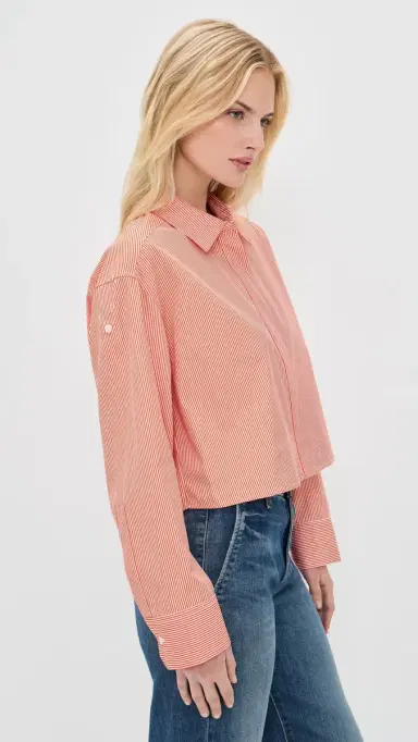 A.L.C. A. L.C. Maude Top Persimmon/White M | Thumbnail 4 A.L.C. A. L.C. Maude Top Persimmon/White M | Thumbnail 4