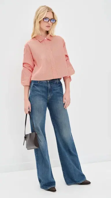 A.L.C. A. L.C. Maude Top Persimmon/White M | Thumbnail 5 A.L.C. A. L.C. Maude Top Persimmon/White M | Thumbnail 5
