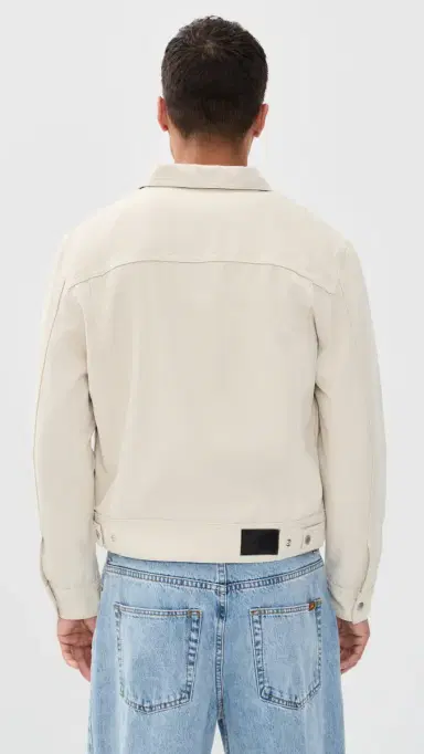FRAME Canvas Trucker Jacket Off White | Thumbnail 3 FRAME Canvas Trucker Jacket Off White | Thumbnail 3