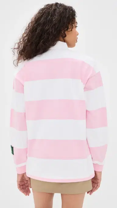 DANZY Signature Rugby Tee Pink/White | Thumbnail 3 DANZY Signature Rugby Tee Pink/White | Thumbnail 3