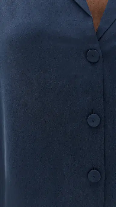 Lunya Long leeve ilk Button Up horts et Deep Blue | Thumbnail 6 Lunya Long leeve ilk Button Up horts et Deep Blue | Thumbnail 6
