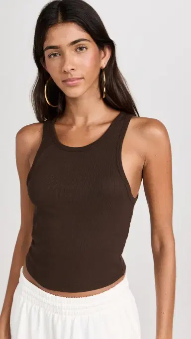 Cotton Citizen Verona Crop Tank Espresso | Thumbnail 2 Cotton Citizen Verona Crop Tank Espresso | Thumbnail 2