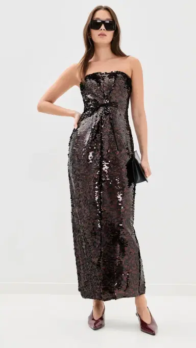 STAUD Cece Dress Espresso/Black | Thumbnail 5 STAUD Cece Dress Espresso/Black | Thumbnail 5