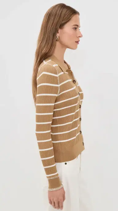 rag & bone Harper tripe Cardigan Camel | Thumbnail 4 rag & bone Harper tripe Cardigan Camel | Thumbnail 4