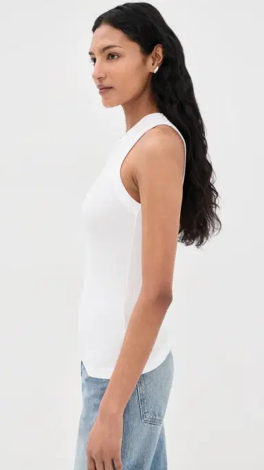 AGOLDE Leigh Ribbed Tank White L | Thumbnail 4 AGOLDE Leigh Ribbed Tank White L | Thumbnail 4