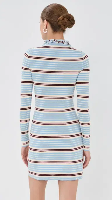 rabanne Robe Baby Blue/Bordeaux/Ecru | Thumbnail 3 rabanne Robe Baby Blue/Bordeaux/Ecru | Thumbnail 3