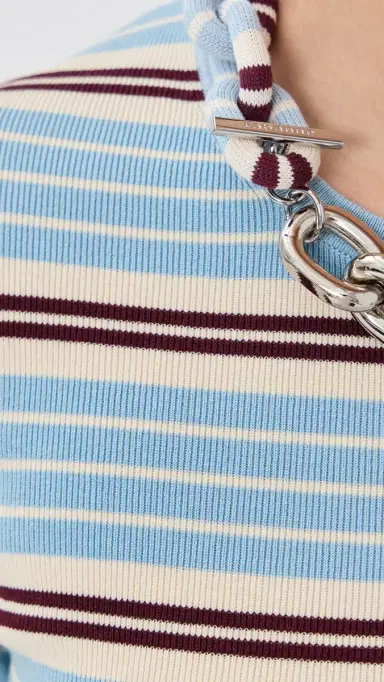rabanne Robe Baby Blue/Bordeaux/Ecru | Thumbnail 6 rabanne Robe Baby Blue/Bordeaux/Ecru | Thumbnail 6