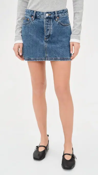 Still Here Holly Denim Skirt Classic Blue | Thumbnail 2 Still Here Holly Denim Skirt Classic Blue | Thumbnail 2