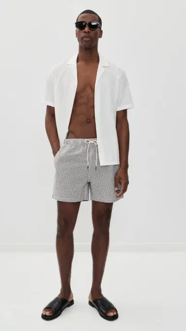 Barbour Gingham eersucker wim Shorts 5 Olive | Thumbnail 5 Barbour Gingham eersucker wim Shorts 5 Olive | Thumbnail 5
