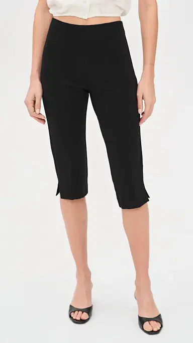 Good American Soft Stretch Ponte Pull On Capris Black001 | Thumbnail 2 Good American Soft Stretch Ponte Pull On Capris Black001 | Thumbnail 2