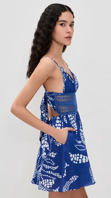 Poupette St Barth Emilie Mini Dress Blue Austral | Thumbnail 4 Poupette St Barth Emilie Mini Dress Blue Austral | Thumbnail 4