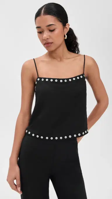 STAUD Kirra Linen Tank Black | Thumbnail 2 STAUD Kirra Linen Tank Black | Thumbnail 2