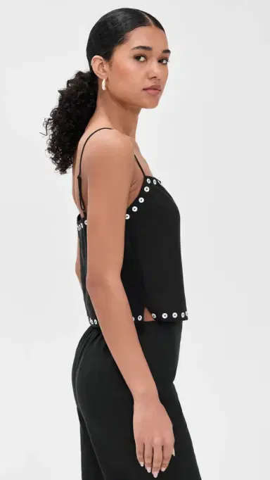 STAUD Kirra Linen Tank Black | Thumbnail 4 STAUD Kirra Linen Tank Black | Thumbnail 4