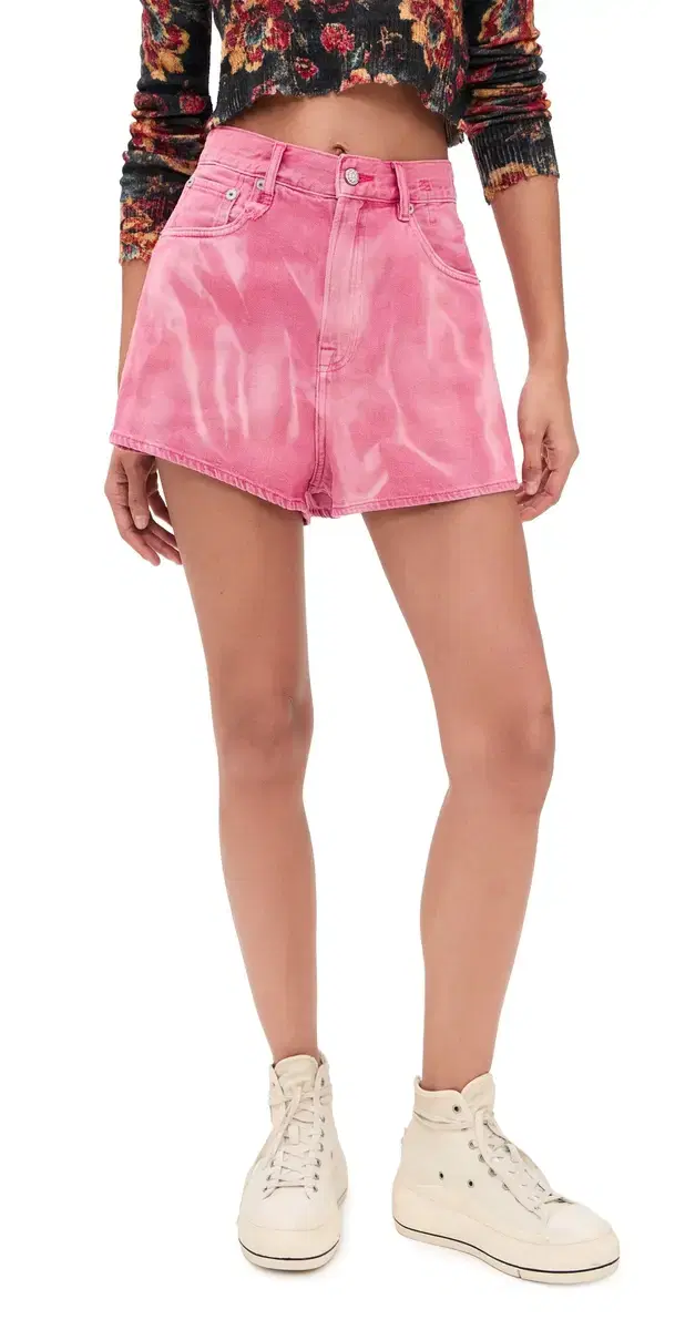 Venti Denim Shorts Exploded Pink Venti Denim Shorts Exploded Pink