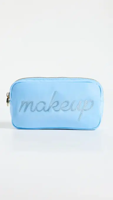 Stoney Clover Lane Periwinkle Makeup Embroidered Small Pouch Periwinkle One Size | Thumbnail 3 Stoney Clover Lane Periwinkle Makeup Embroidered Small Pouch Periwinkle One Size | Thumbnail 3