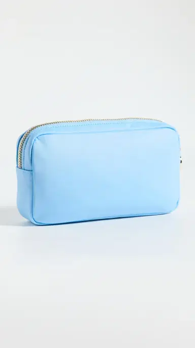 Stoney Clover Lane Periwinkle Makeup Embroidered Small Pouch Periwinkle One Size | Thumbnail 4 Stoney Clover Lane Periwinkle Makeup Embroidered Small Pouch Periwinkle One Size | Thumbnail 4