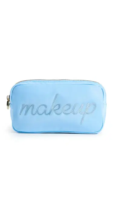 Stoney Clover Lane Periwinkle Makeup Embroidered Small Pouch Periwinkle One Size | Thumbnail 6 Stoney Clover Lane Periwinkle Makeup Embroidered Small Pouch Periwinkle One Size | Thumbnail 6