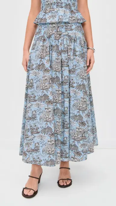 STAUD Procida Skirt Sky Toile | Thumbnail 2 STAUD Procida Skirt Sky Toile | Thumbnail 2