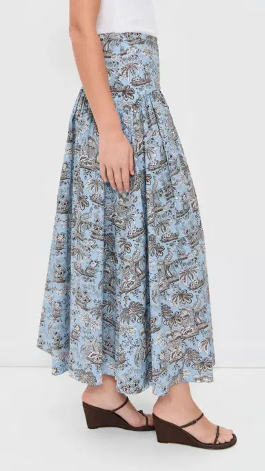 STAUD Procida Skirt Sky Toile | Thumbnail 4 STAUD Procida Skirt Sky Toile | Thumbnail 4