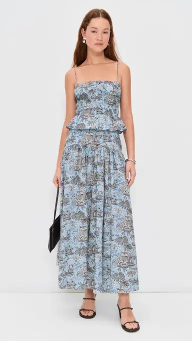 STAUD Procida Skirt Sky Toile | Thumbnail 5 STAUD Procida Skirt Sky Toile | Thumbnail 5