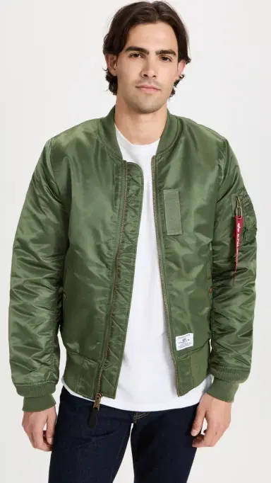 Alpha Industries MA-1 Regular Fit Flight Jacket Sage S | Thumbnail 2 Alpha Industries MA-1 Regular Fit Flight Jacket Sage S | Thumbnail 2