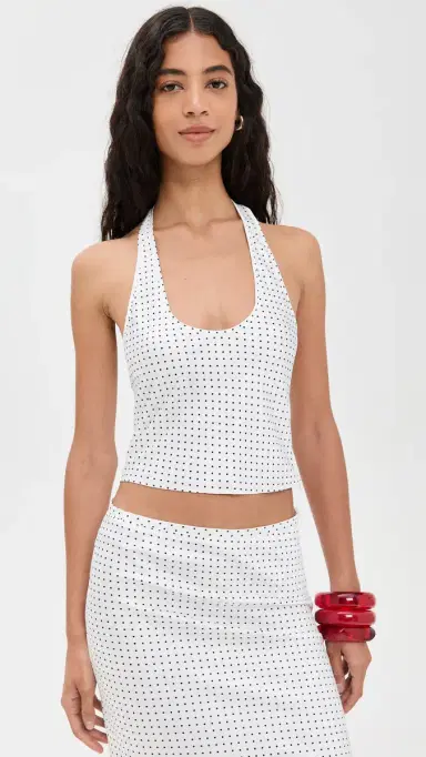 LIONESS Roxy Halter Top Porcelain Polka XL | Thumbnail 2 LIONESS Roxy Halter Top Porcelain Polka XL | Thumbnail 2