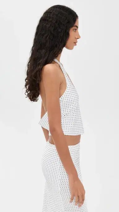 LIONESS Roxy Halter Top Porcelain Polka XL | Thumbnail 4 LIONESS Roxy Halter Top Porcelain Polka XL | Thumbnail 4