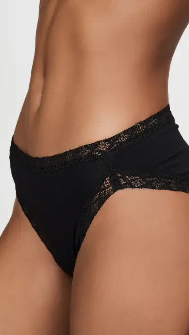 Natori Bliss French Cut Briefs 3 Pack Black/Cafe/White S | Thumbnail 5 Natori Bliss French Cut Briefs 3 Pack Black/Cafe/White S | Thumbnail 5