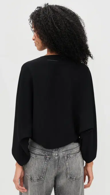 MM6 Maison Margiela Long Sleeved Top Black | Thumbnail 3 MM6 Maison Margiela Long Sleeved Top Black | Thumbnail 3