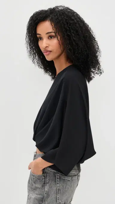 MM6 Maison Margiela Long Sleeved Top Black | Thumbnail 4 MM6 Maison Margiela Long Sleeved Top Black | Thumbnail 4