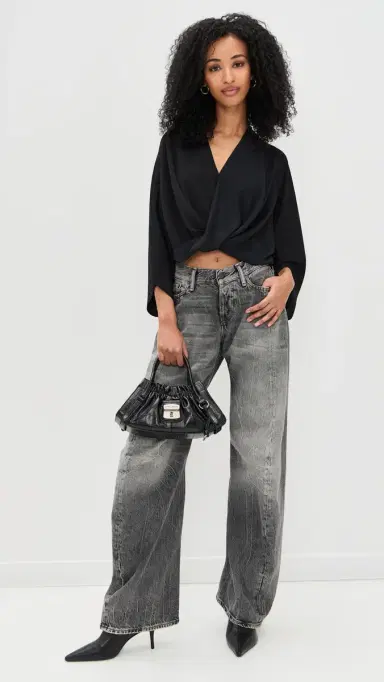 MM6 Maison Margiela Long Sleeved Top Black | Thumbnail 5 MM6 Maison Margiela Long Sleeved Top Black | Thumbnail 5