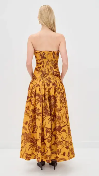 ALÉMAIS Banana Blossom Ruched Gown Marigold | Thumbnail 3 ALÉMAIS Banana Blossom Ruched Gown Marigold | Thumbnail 3