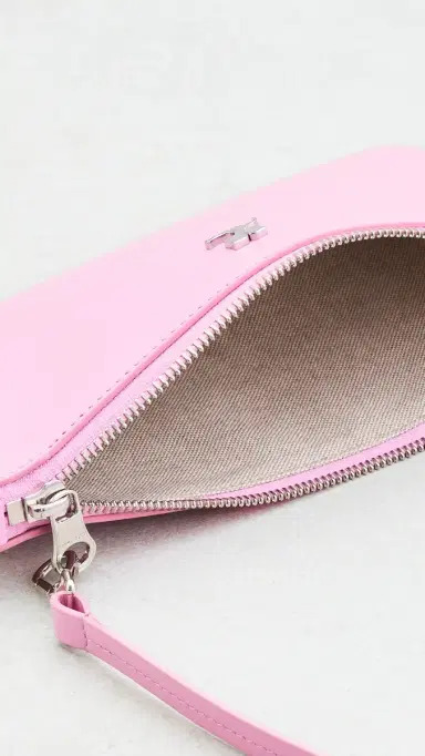 Courrèges Zipped Leather Pouch Candy Pink One Size | Thumbnail 6 Courrèges Zipped Leather Pouch Candy Pink One Size | Thumbnail 6
