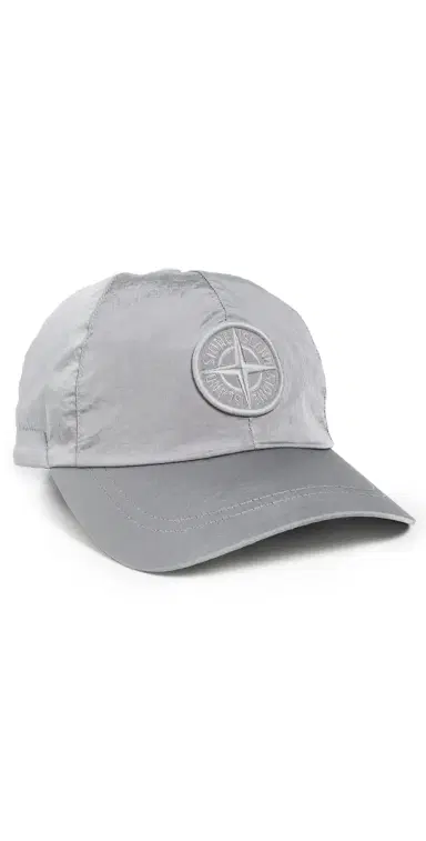Stone Island Nylon Baseball Cap Pearl Grey | Thumbnail 1 Stone Island Nylon Baseball Cap Pearl Grey | Thumbnail 1