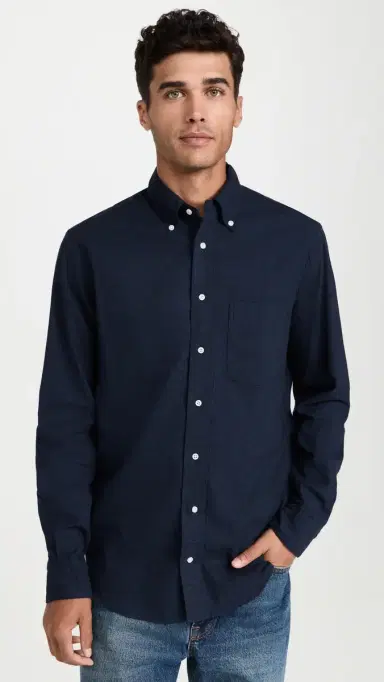 Gitman Vintage Classic Cotton Flannel Shirt Navy L | Thumbnail 2 Gitman Vintage Classic Cotton Flannel Shirt Navy L | Thumbnail 2