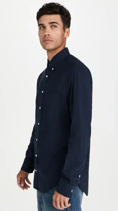 Gitman Vintage Classic Cotton Flannel Shirt Navy L | Thumbnail 4 Gitman Vintage Classic Cotton Flannel Shirt Navy L | Thumbnail 4
