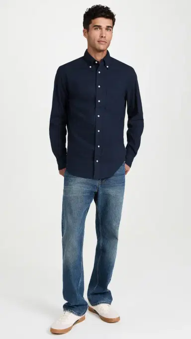 Gitman Vintage Classic Cotton Flannel Shirt Navy L | Thumbnail 5 Gitman Vintage Classic Cotton Flannel Shirt Navy L | Thumbnail 5