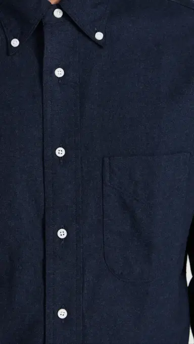 Gitman Vintage Classic Cotton Flannel Shirt Navy L | Thumbnail 6 Gitman Vintage Classic Cotton Flannel Shirt Navy L | Thumbnail 6
