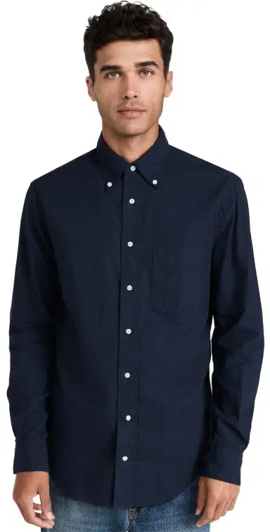 Gitman Vintage Classic Cotton Flannel Shirt Navy L | Thumbnail 1 Gitman Vintage Classic Cotton Flannel Shirt Navy L | Thumbnail 1