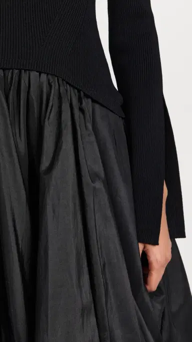 SIMKHAI Kenlie ock Neck Midi Dress Black | Thumbnail 6 SIMKHAI Kenlie ock Neck Midi Dress Black | Thumbnail 6