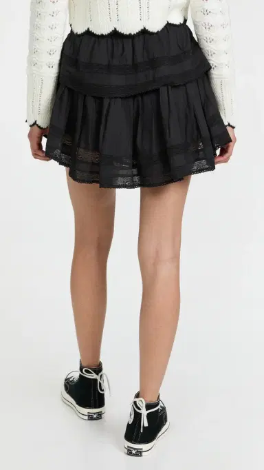 LoveShackFancy Ruffle Mini Skirt Black | Thumbnail 3 LoveShackFancy Ruffle Mini Skirt Black | Thumbnail 3