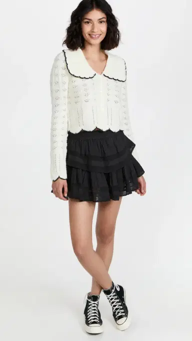 LoveShackFancy Ruffle Mini Skirt Black | Thumbnail 5 LoveShackFancy Ruffle Mini Skirt Black | Thumbnail 5