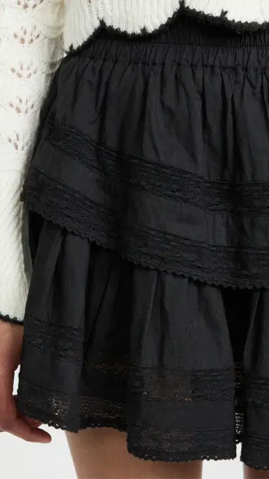 LoveShackFancy Ruffle Mini Skirt Black | Thumbnail 6 LoveShackFancy Ruffle Mini Skirt Black | Thumbnail 6