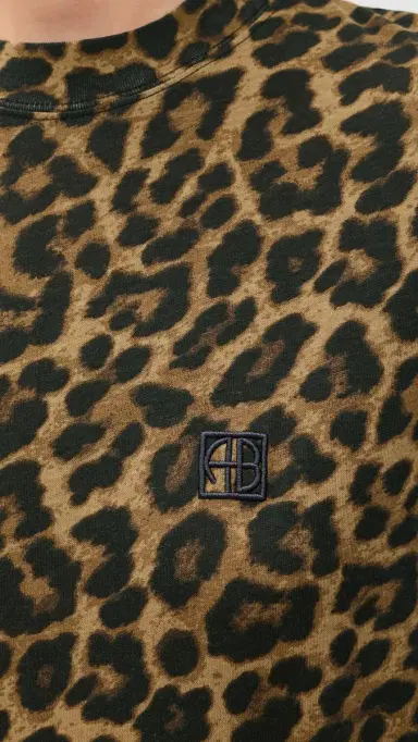 ANINE BING Leopard Avi Tee Black and Brown Leopard | Thumbnail 6 ANINE BING Leopard Avi Tee Black and Brown Leopard | Thumbnail 6